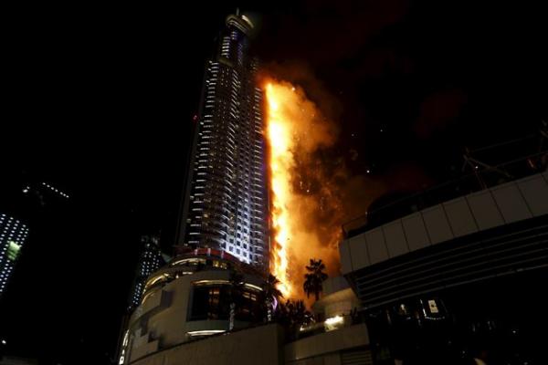 آتش سوزی در هتل 5 ستاره ادرس دبی مال