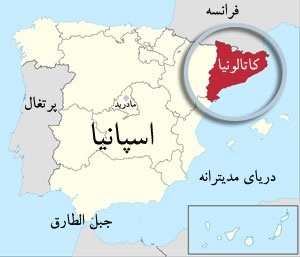نقشه فارسی کشور اسپانیا