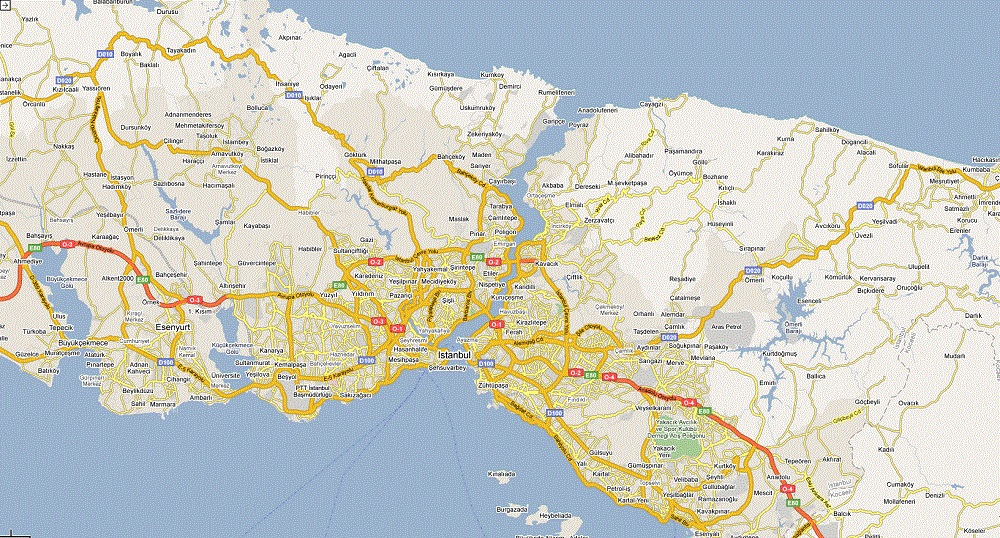 نقشه جامع شهر استانبول