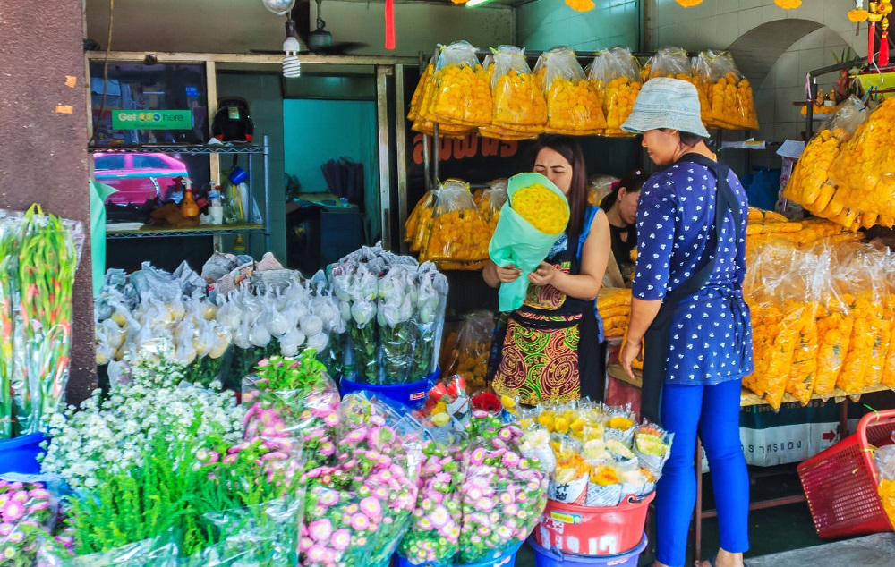 بازار گل بانکوک