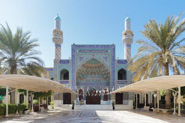 مسجد ایرانی امام حسین (ع) در دبی +  تصاویر